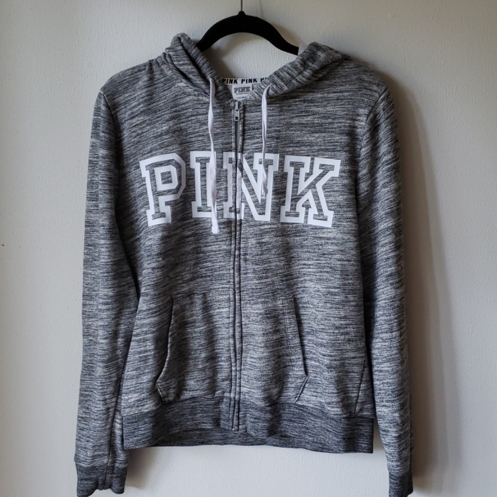 Pink Victoria's Secret heather gray hoodie